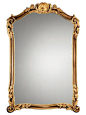 Inviting Home - Tuscan Framed Mirror - 18th-century Tuscan style carved wood mirror with shell leaf and floral carving; 29