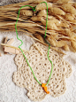 原单 J.CREW 荧光色 可爱动物昆虫造型 海马 项链 毛衣链
