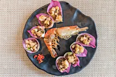 明虾,荷花,毛绒绒,酱汁,香料,甜食,河流,上菜,虾,水平画幅