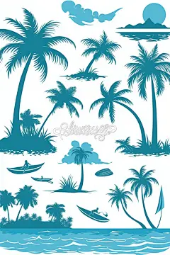 夏季元素插画手绘