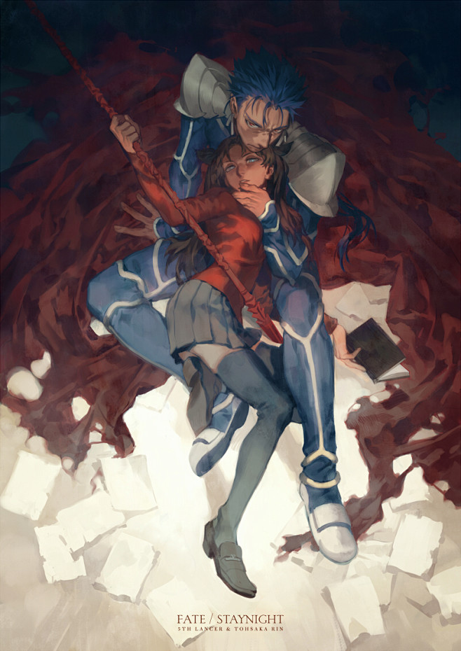 fategrandorder枪凛库丘林远坂凛