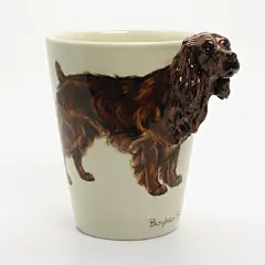 预订美国 手工制泰国产立体3d咖啡马克杯 帕金猎犬 狗狗