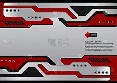 Red and black technology  abstract vector backgrou