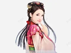 活泼可爱女子古风手绘高清素材 免抠 设计图片 免费下载 页面网页 平面电商 创意素材 png素材