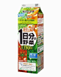 1日分の野菜[チルド紙パック/1L] - 伊藤園 コーポレートサイト#色彩# #排版# #日本飲料# #包裝設計#