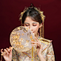 新娘团扇金色手工自制流苏汉服扇子成品秀禾结婚喜扇中式手捧扇面-淘宝网