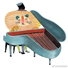 illustration by studiohoffmann
你们最近喜欢的水粉（不透明水彩）不过他画的可真有趣，笔下的人物三个特征：大头、胖脚、小眼睛。
酱酱插画分享超话 Bug书签超话 ​​​​