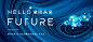 科技医美主题蓝色主视觉科技未来光论坛峰会发布会封面PS素材模板-淘宝网