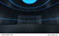 Empty room with light glow,abstract space.3D rendering 