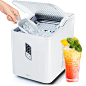 Pro Breeze® Ice Maker - Large 15KG Daily Capacity, Ice Cube Maker Machine for Tabletop, Ice Ready in 6-9 Minutes, 2L Tank with Ice Scoop, Large Clear Viewing Lid, Portable for Home Bar Kitchen : Amazon.co.uk: Home & Kitchen