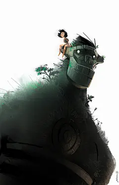 怪兽 孩童 奇幻 儿童插画 