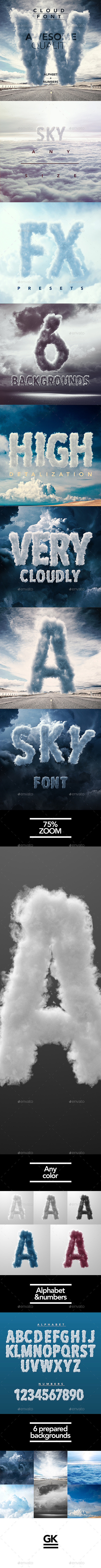3D Sky / Cloud font ...