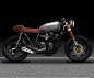 Honda CB 750 personal project new design : personal project new design Honda CB7 50 brat style, cafe racer old timer with new perspective color and trim, and attention in details.