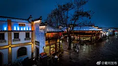 航拍雪夜的衢州网红街，张张给你做屏保