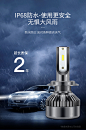 H7汽车led大灯H4车灯改装超亮前灯泡H1强光远光灯H8车用H3 9005-tmall.com天猫