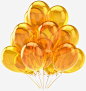 一束气球高清素材 氢气球 玩具 透明 金色 免抠png 设计图片 免费下载