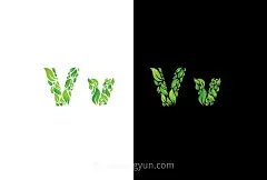 炫酷的绿色清新矢量英文字母字体素材 EcoFont #1470823-精选字体-@美工云(meigongyun.com)