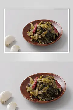 酸菜麻辣烫菜摄影图片