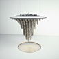 18 Eclectic Furniture Pieces From Design Days Dubai 2017 : Illustrating an urban skyline with skyscrapers, the Wave City limited-edition coffee table by Cypriot designer Stelios Mousarris is made from wood, steel, and 3-D printing techn...