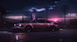 General 2560x1440 Mikhail Sharov artwork Need for Speed video games Video Game Art games art car vehicle sports car Porsche Porsche 911 Porsche 911 Carrera  Porsche 911 Carrera RSR 2.8 lights palm trees bokeh night dusk atmosphere environment wet retouchi