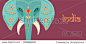 Decorated Indian elephant  festival background  vector illustration