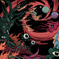 creature hell INFERNO lion monster music octopus rock skull volcano