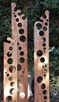 Harley makes these beautiful garden totems.