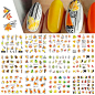 Amazon.com: Fall Nail Art Stickers, Autumn Nail Art Water Decals Transfer Nail Supplies Maple Leaves Turkey Pumpkin Design Sticker for Women Acrylic Nail Maple Leaf Thanksgiving Decorations 12 PCS (Fall B) : Beauty & Personal Care
