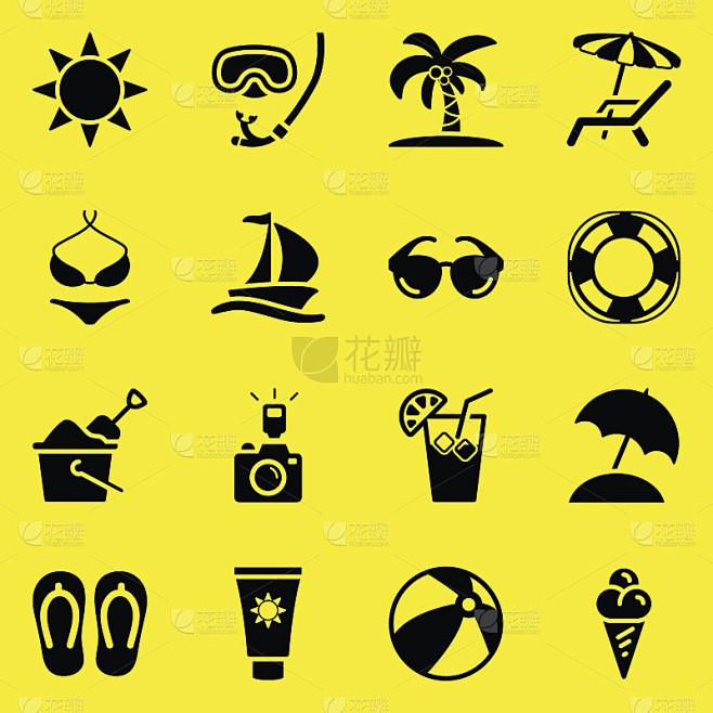 夏天Icons-Yellow背景