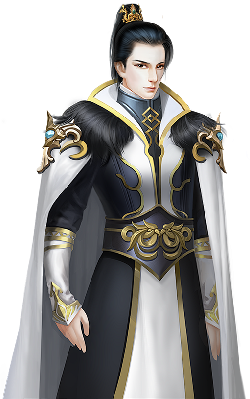 白色披风男子古风