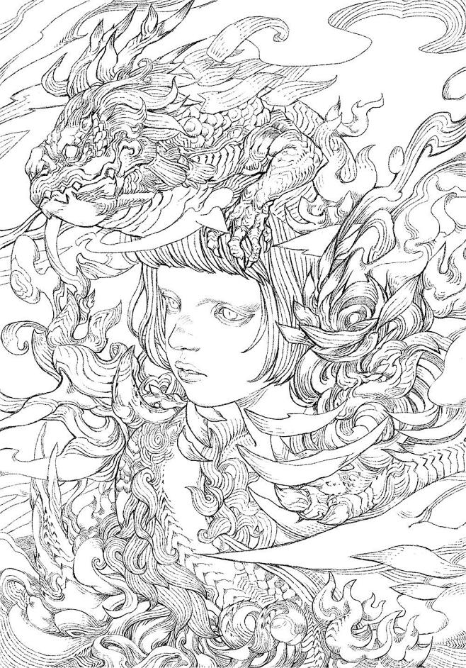 国潮插画  商业插画 古风 原画 角色设...