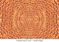 A circular brick pattern background texture.