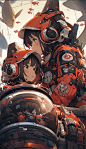 航空少女数字艺术AI-众图网