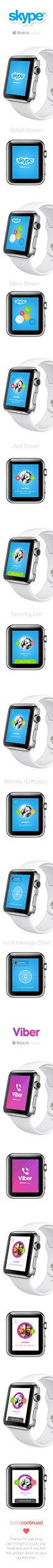 Apple Watch with Skype and Viber : Apple Watch with Skype and Viber 