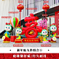 蛇年元旦户外卡通生肖蛇雕塑商场公园小区美陈装饰新年吉祥物摆件-淘宝网