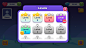 cartoon casual game Interface mobile game UI ux