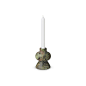 Stone Stacking Candleholder Green