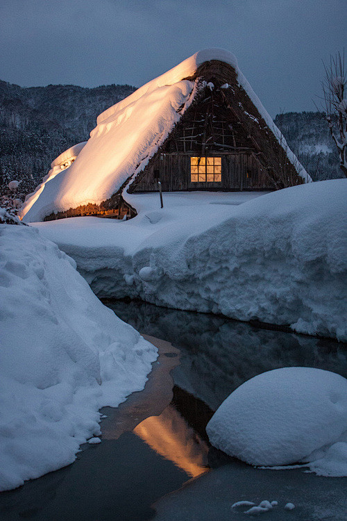  雪房子，岐阜，日本