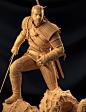 Witcher 3 Geralt - Prime1 Studio Statue, Alvaro Ribeiro : This is the Geralt statue I did for Prime1 Studio.

I worked on files provided by CD Projekt RED, so my job was to transform Geralt into a statue. I was responsible for posing, designing and sculpt