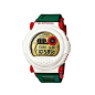 CASIO G-SHOCK G-001CB-7DR 白/绿/红 运动腕表