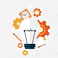 卡通科学灯泡知识创意思维矢量图 科学 元素 免抠png 设计图片 免费下载 页面网页 平面电商 创意素材