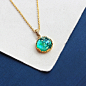 【石头的日记】vintage进口古董宝石 变幻的绿宝石 项链-淘宝网