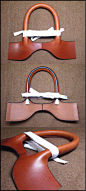 Leather handle design: 