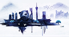 固态病体采集到建筑插画