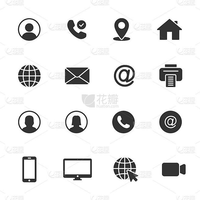向量集合的名片图标。