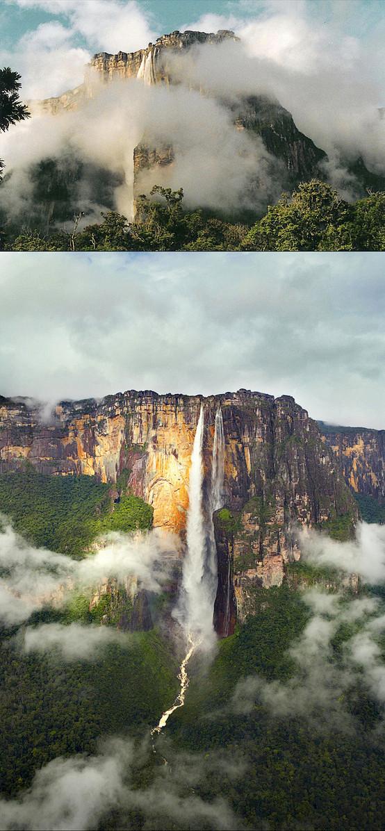 委内瑞拉天使瀑布，落差达979米，是世界...