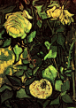 玫瑰和甲壳虫 荷兰 梵高 油画