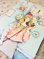 水彩画 手绘 插画 女孩 作者微博by 那仁-sun 小清新 少女心 