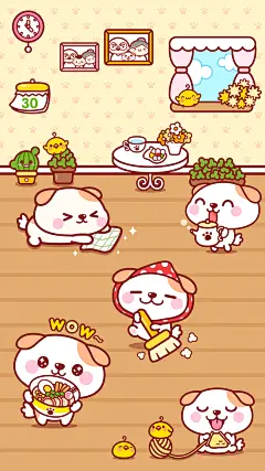 秋田君爱劳动手机插画壁纸