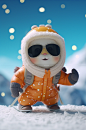 AI数字艺术南方小土豆哈尔滨旅游滑雪模型